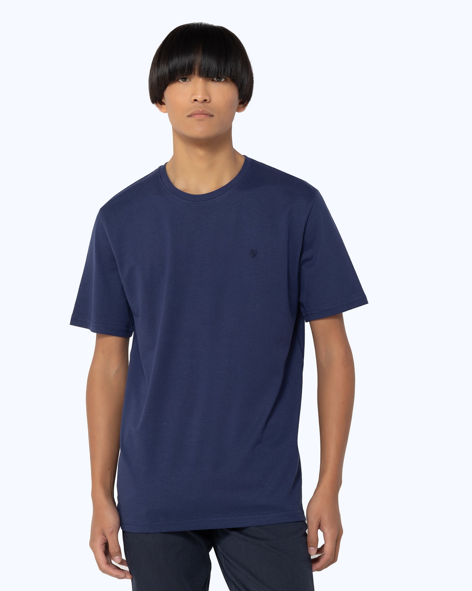 T-SHIRT REGULAR FIT ΜΠΛΕ