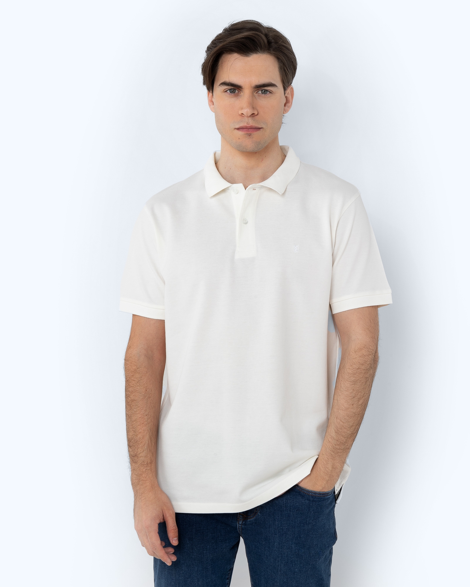 ΜΠΛΟΥΖΑ POLO PIQUE REGULAR FIT ΛΕΥΚΟ