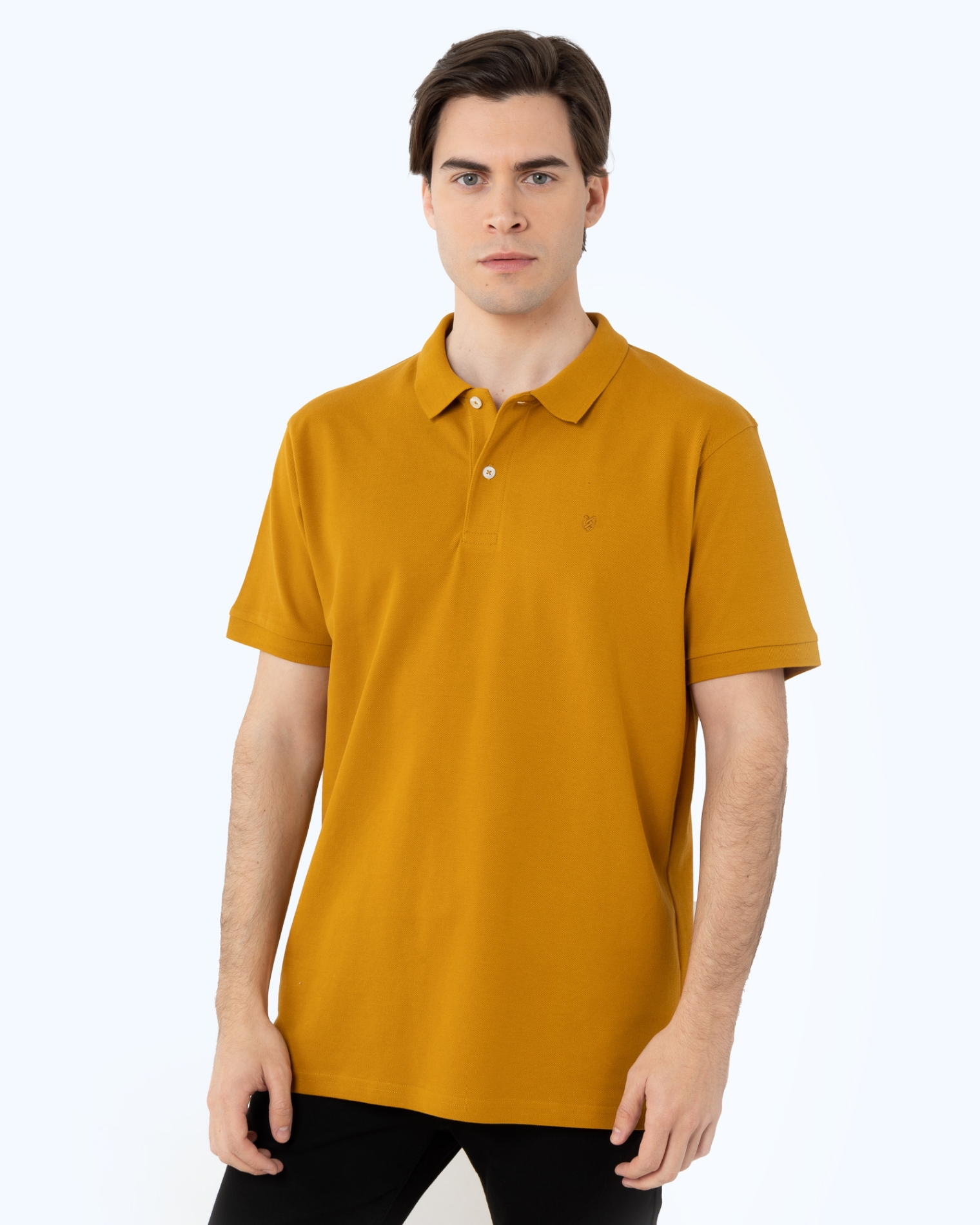 ΜΠΛΟΥΖΑ POLO PIQUE REGULAR FIT ΜΟΥΣΤΑΡΔΙ