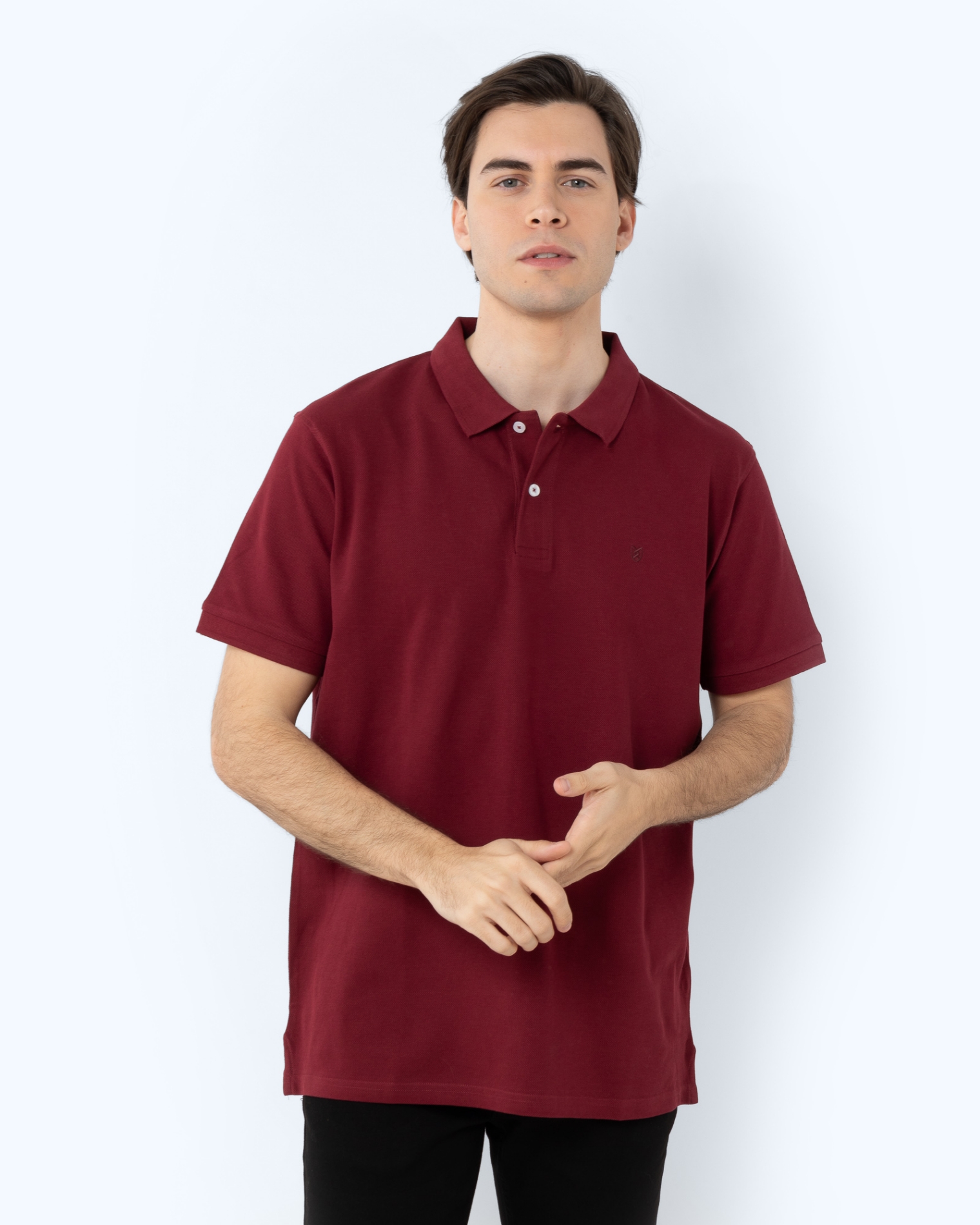 ΜΠΛΟΥΖΑ POLO PIQUE REGULAR FIT ΜΠΟΡΝΤΩ