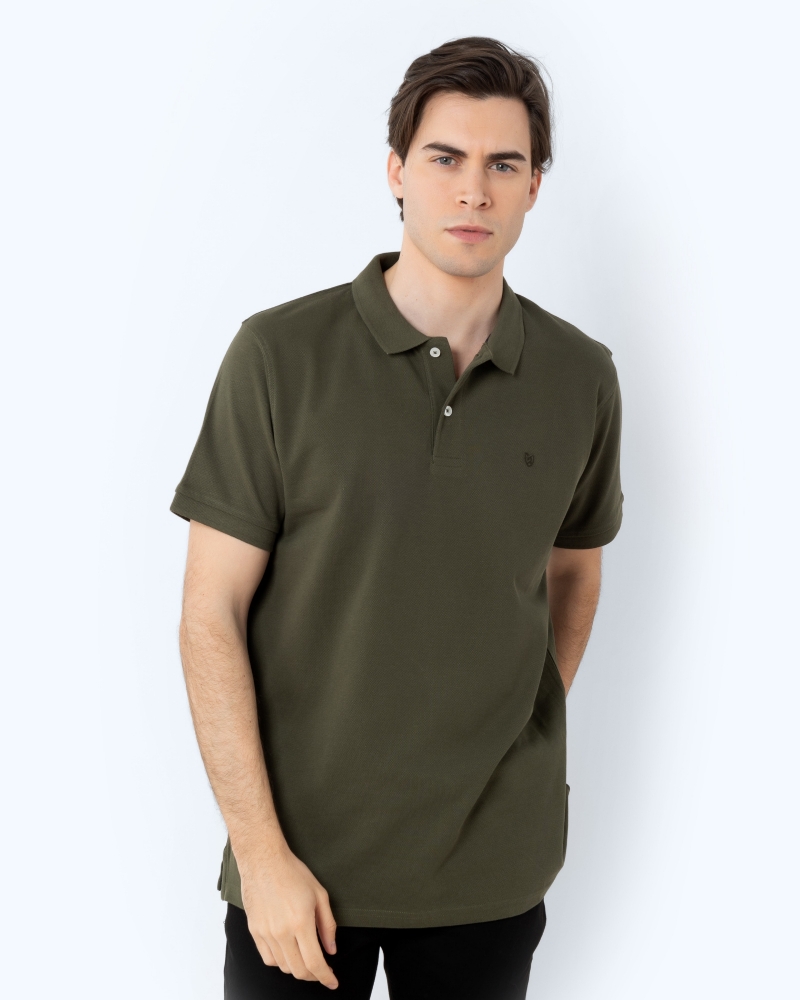 ΜΠΛΟΥΖΑ POLO PIQUE REGULAR FIT ΠΡΑΣΙΝΟ