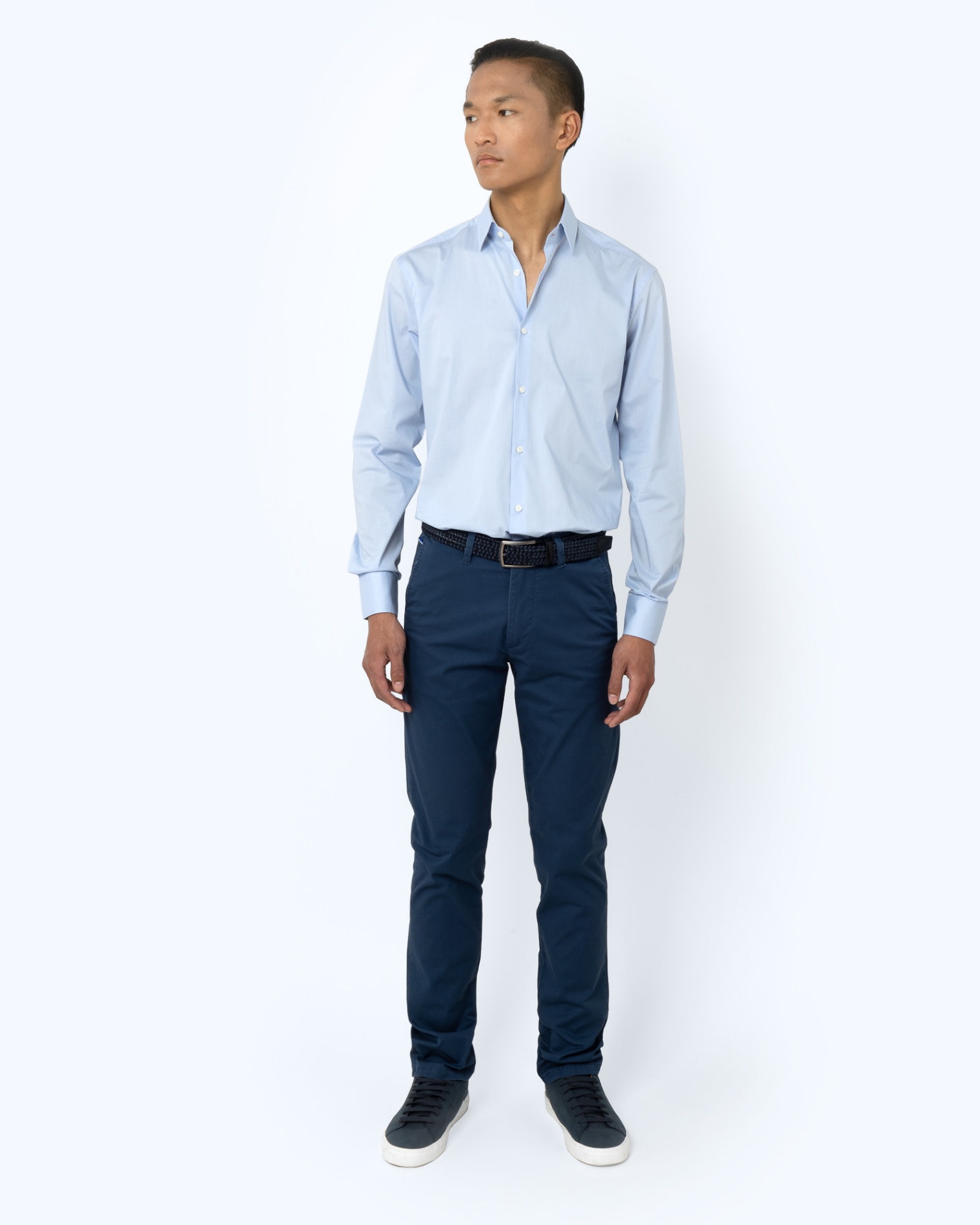 CHINOS TWILL MODERN FIT ΜΠΛΕ