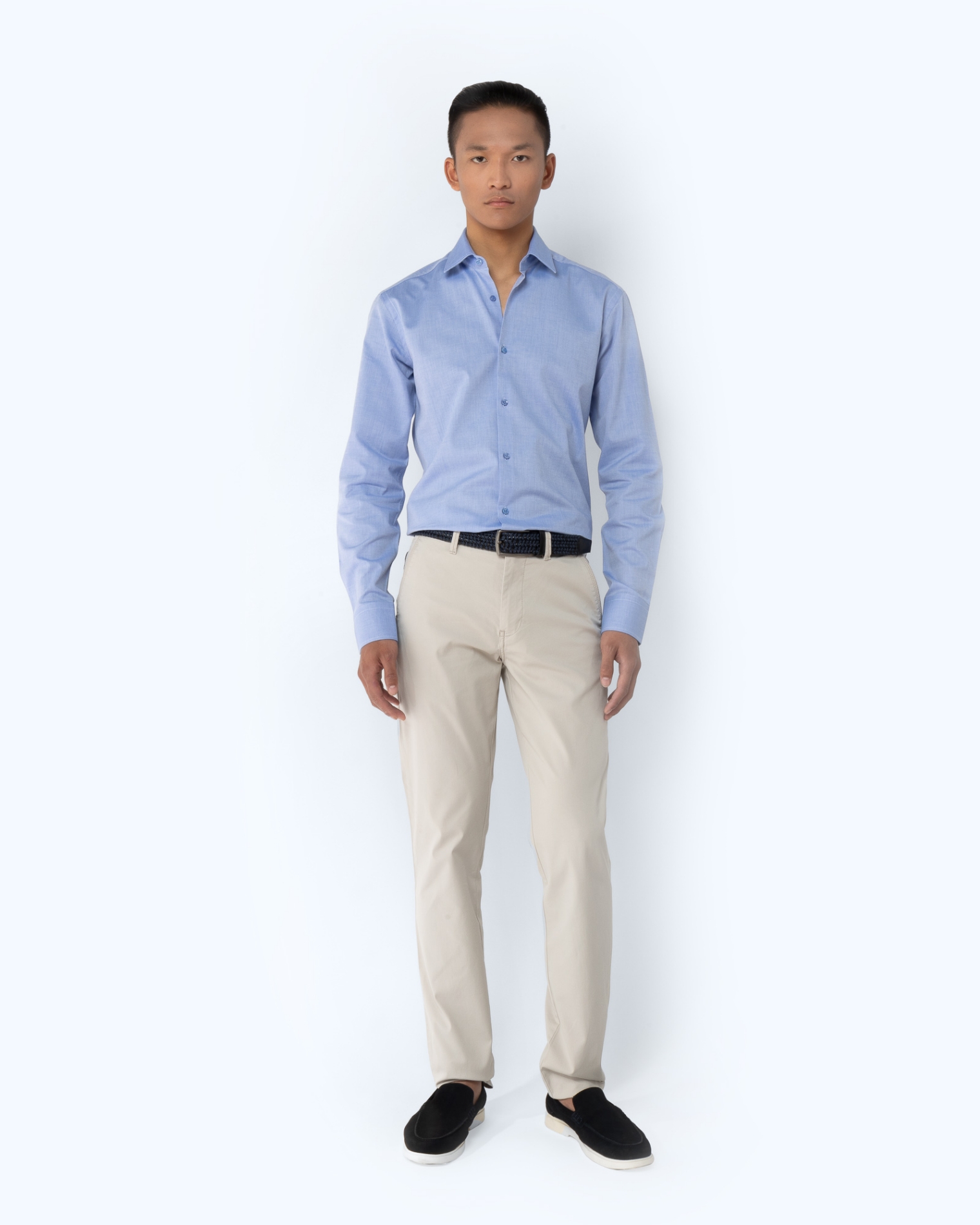 CHINOS DOBBY REGULAR FIT SAND