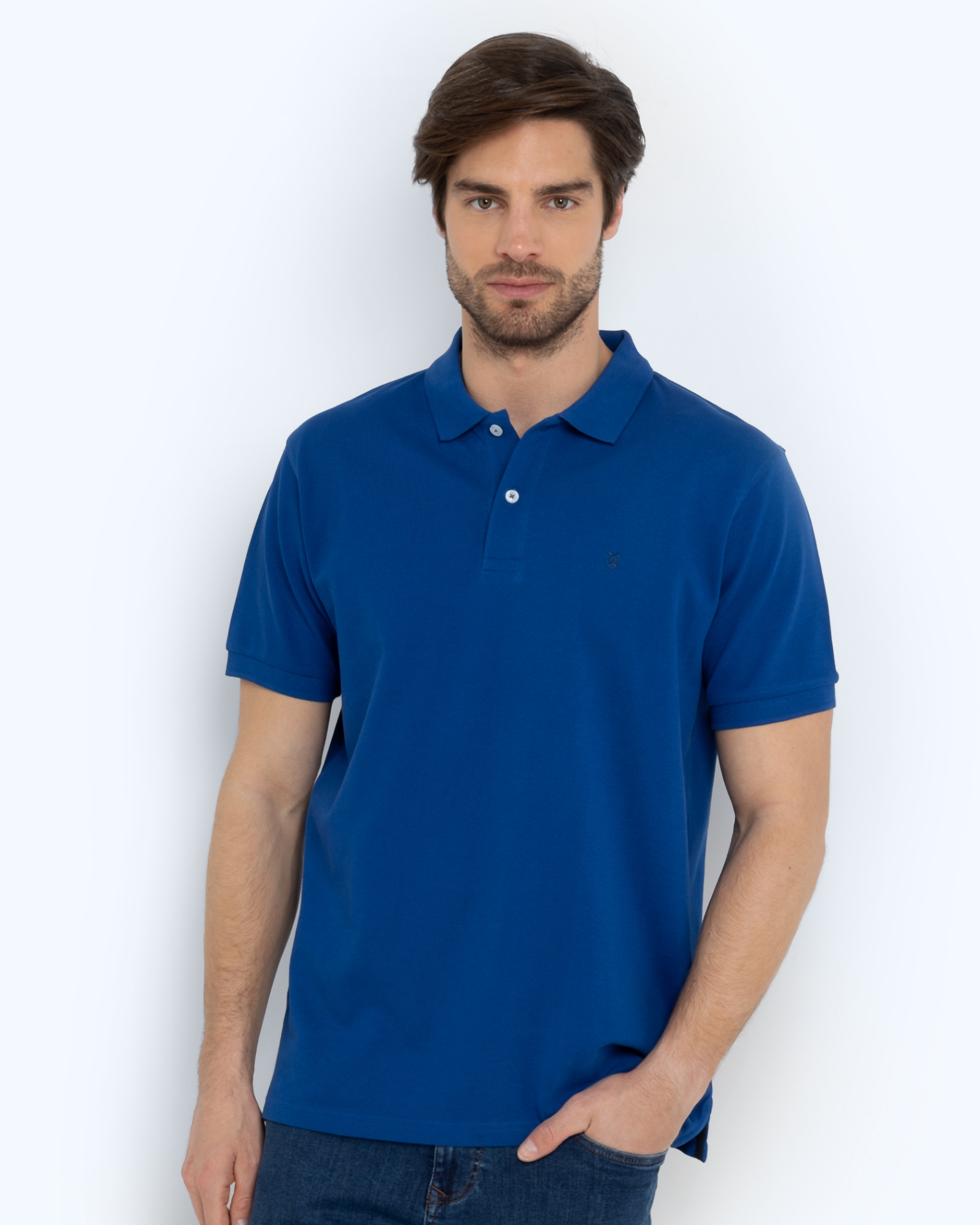 ΜΠΛΟΥΖΑ POLO PIQUE REGULAR FIT ΜΠΛΕ