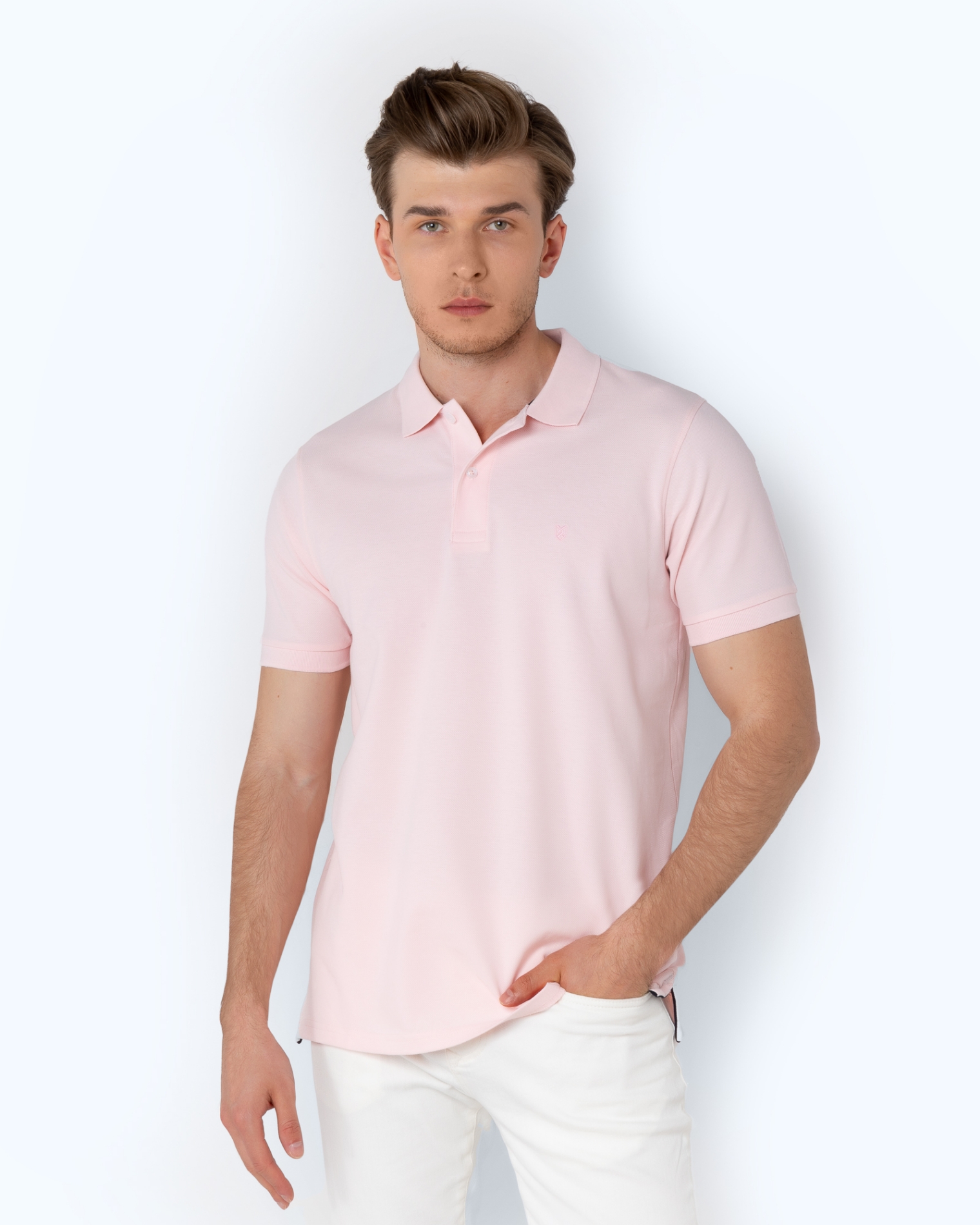 POLO PIQUE REGULAR FIT ΡΟΖ