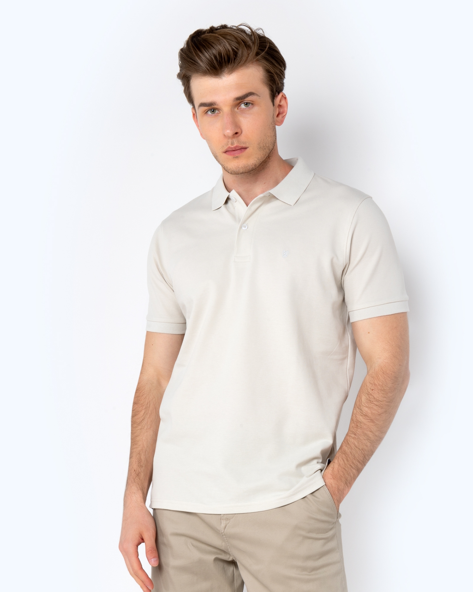 POLO PIQUE REGULAR FIT SAND