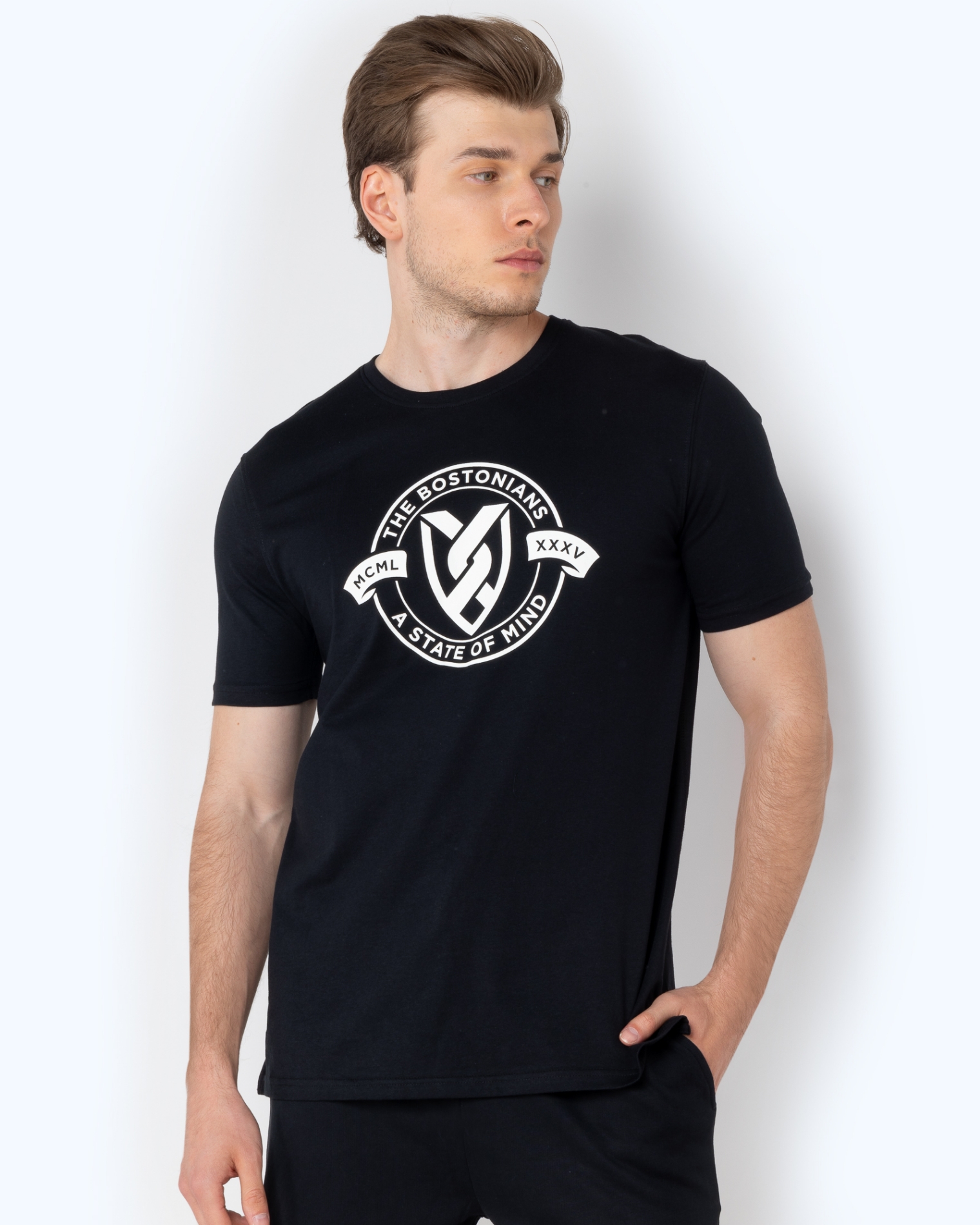  T-SHIRT LOGO REGULAR ΜΑΥΡΟ