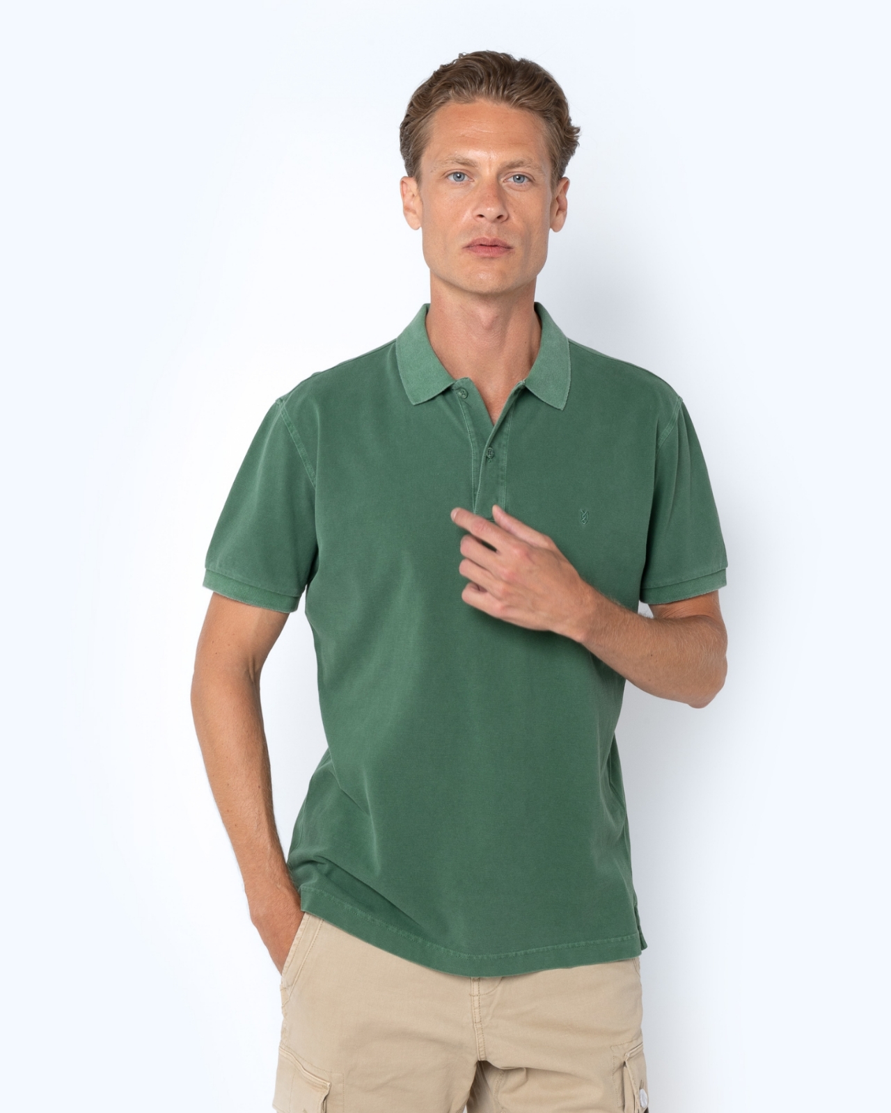  ΠΡΑΣΙΝΟ POLO PIQUE DELAVE REGULAR FIT