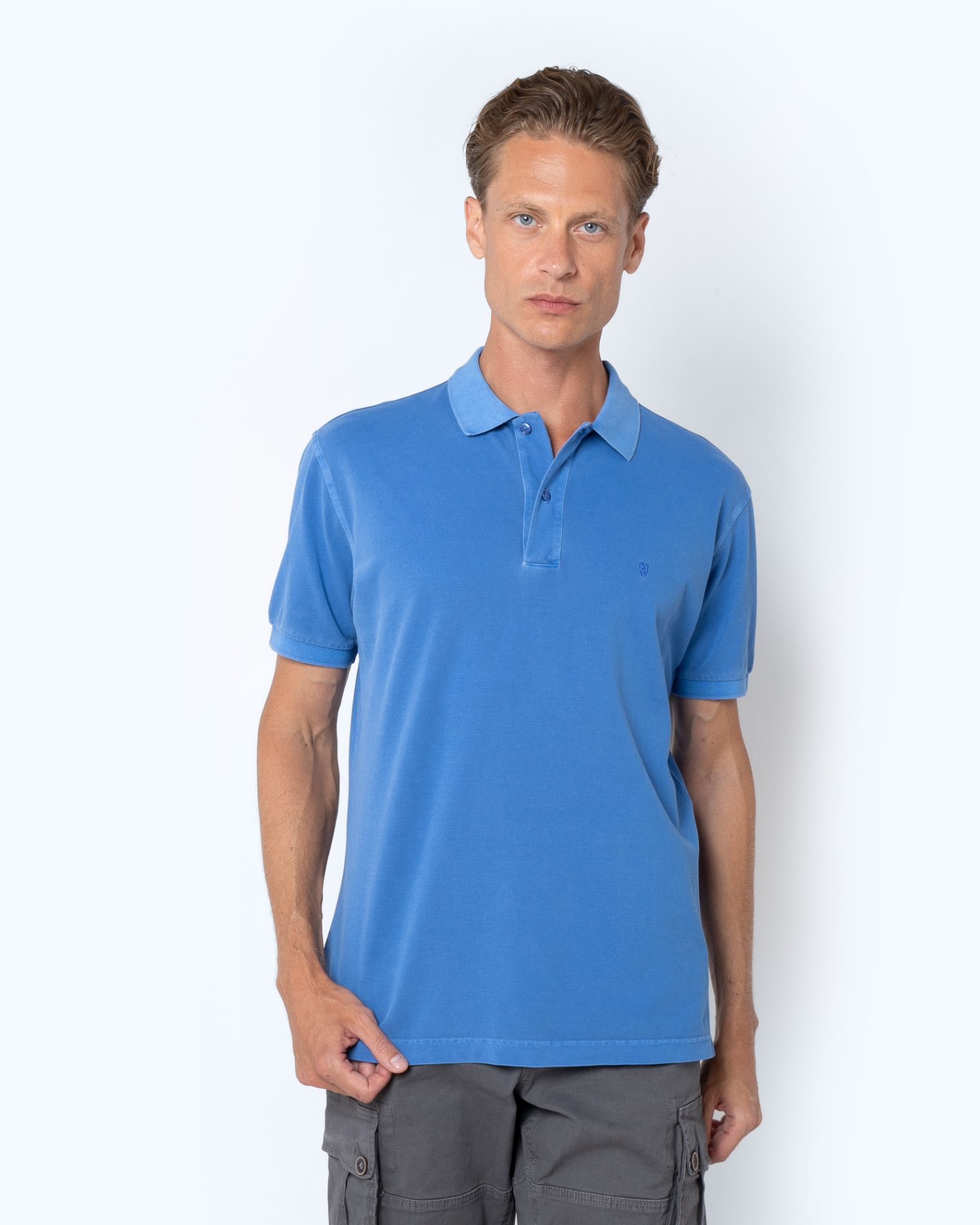 ΜΠΛΕ POLO PIQUE DELAVE REGULAR FIT