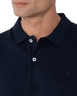 POLO PIQUE REGULAR FIT ΜΠΛΕ thumb