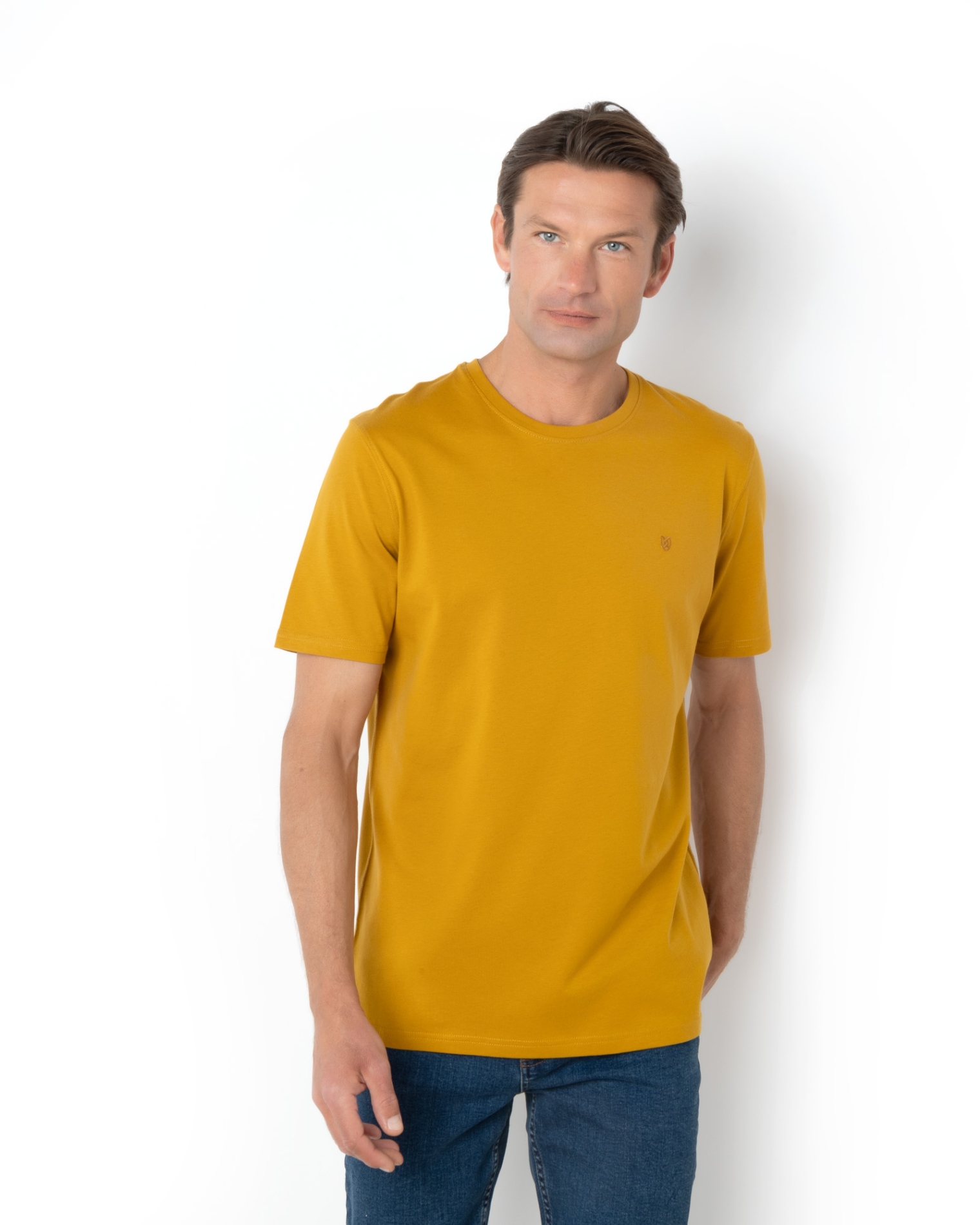 T-SHIRT REGULAR FIT ΜΟΥΣΤΑΡΔΙ