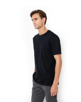 T-SHIRT REGULAR FIT ΜΑΥΡΟ thumb