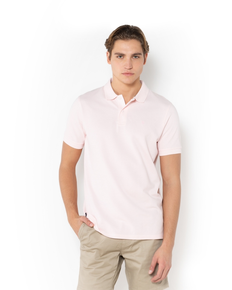 POLO PIQUE REGULAR FIT ΡΟΖ