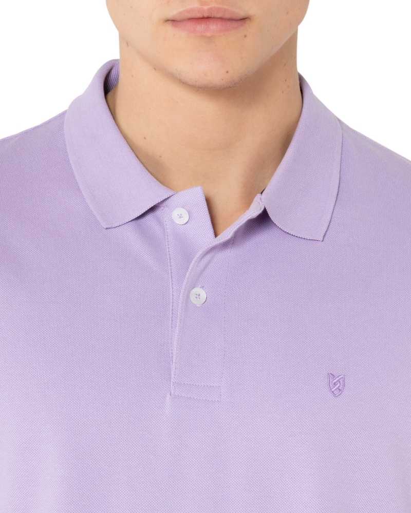 ΜΠΛΟΥΖΑ POLO PIQUE REGULAR FIT LILAC