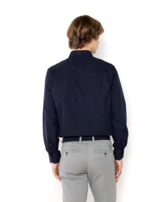 	ΠΟΥΚΑΜΙΣΟ ΠΟΠΛΙΝΑ CUSTOM FIT ΜΠΛΕ thumb