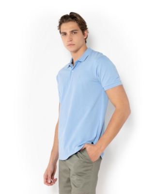 	POLO PIQUE REGULAR FIT ΓΑΛΑΖΙΟ thumb