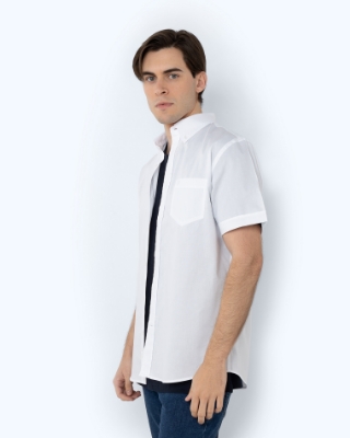 ΠΟΥΚΑΜΙΣΟ FIL A FIL REGULAR FIT WHITE thumb