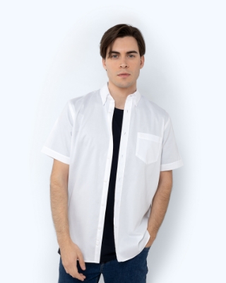 ΠΟΥΚΑΜΙΣΟ FIL A FIL REGULAR FIT WHITE thumb