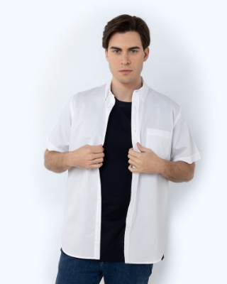 ΠΟΥΚΑΜΙΣΟ FIL A FIL REGULAR FIT WHITE thumb