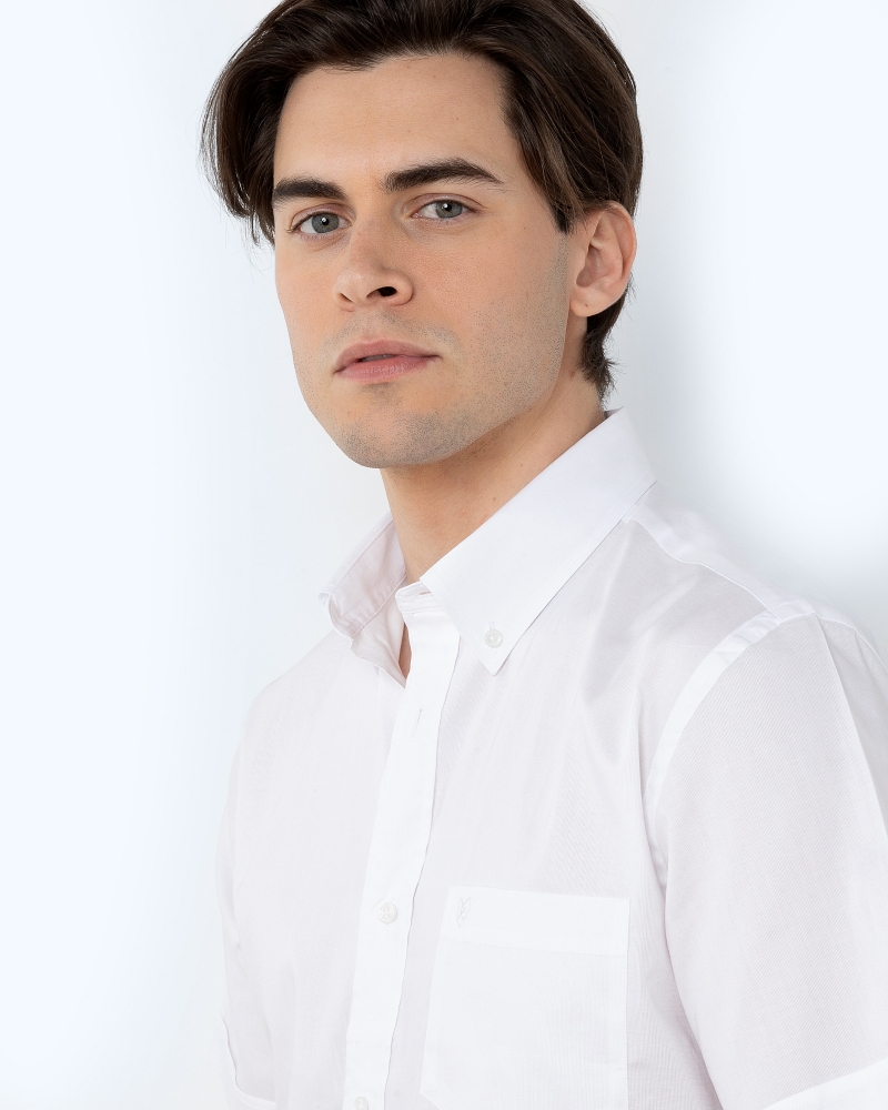 ΠΟΥΚΑΜΙΣΟ FIL A FIL REGULAR FIT WHITE