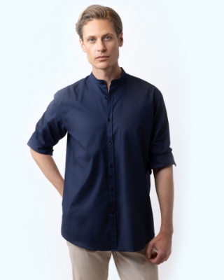 	ΠΟΥΚΑΜΙΣΟ ΒΑΜΒΑΚΙ ΛΙΝΟ ΜΑΟ ΜΠΛΕ thumb