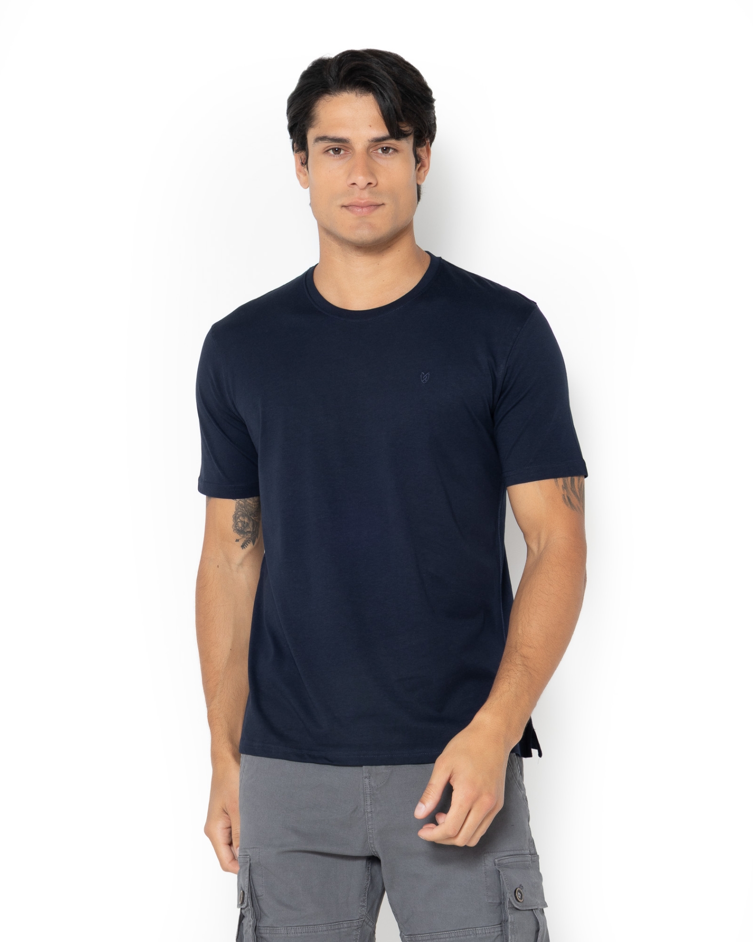 T-SHIRT REGULAR FIT ΜΠΛΕ