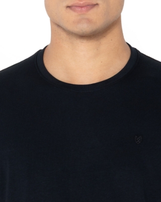 T-SHIRT REGULAR FIT ΜΑΥΡΟ thumb