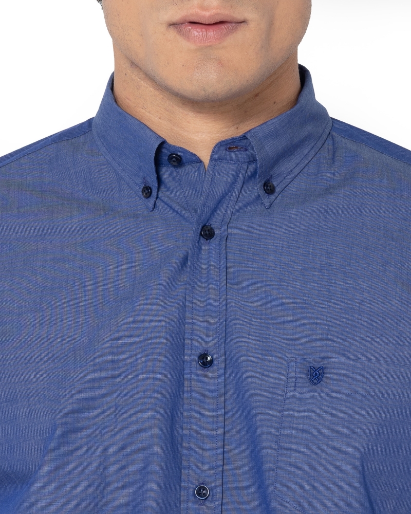 	ΠΟΥΚΑΜΙΣΟ FIL A FIL ΚΟΝΤΟΜΑΝΙΚΟ ΜΠΛΕ