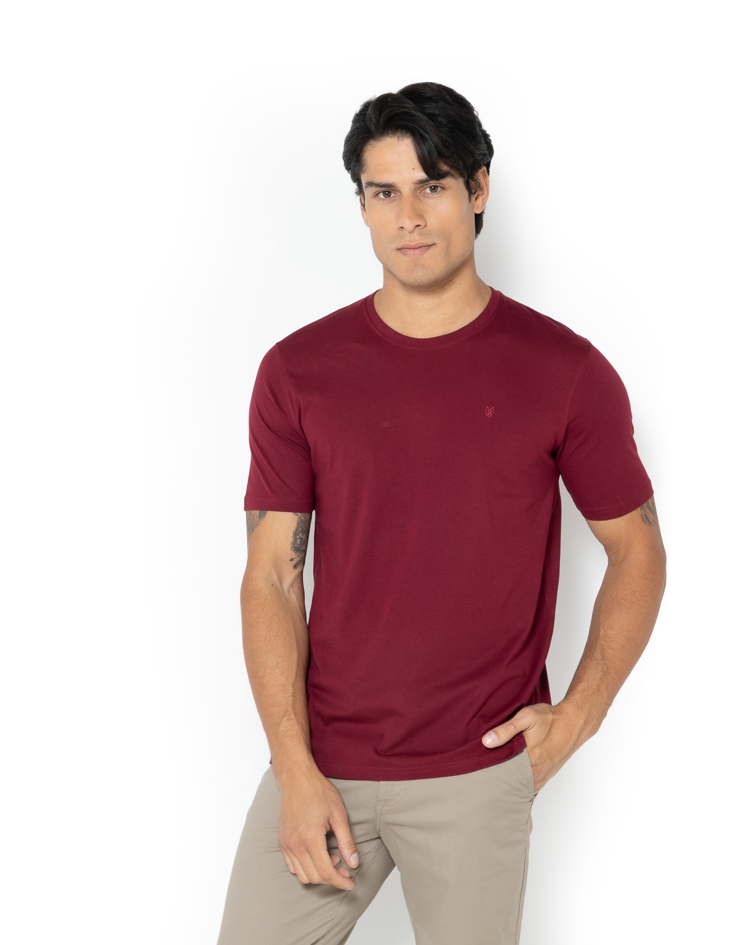 	T-SHIRT REGULAR FIT ΜΠΟΡΝΤΩ