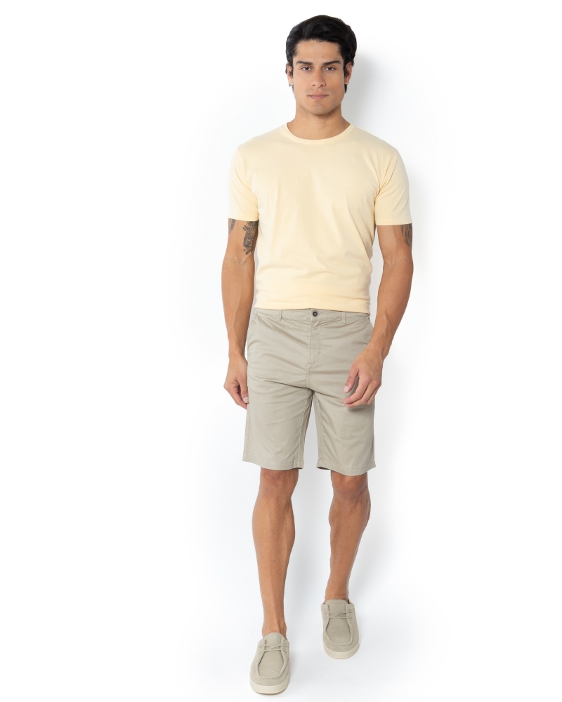ΒΕΡΜΟΥΔΑ CHINOS REGULAR FIT ΜΠΕΖ