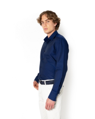 ΠΟΥΚΑΜΙΣΟ ΜΠΛΕ SLIM FIT thumb