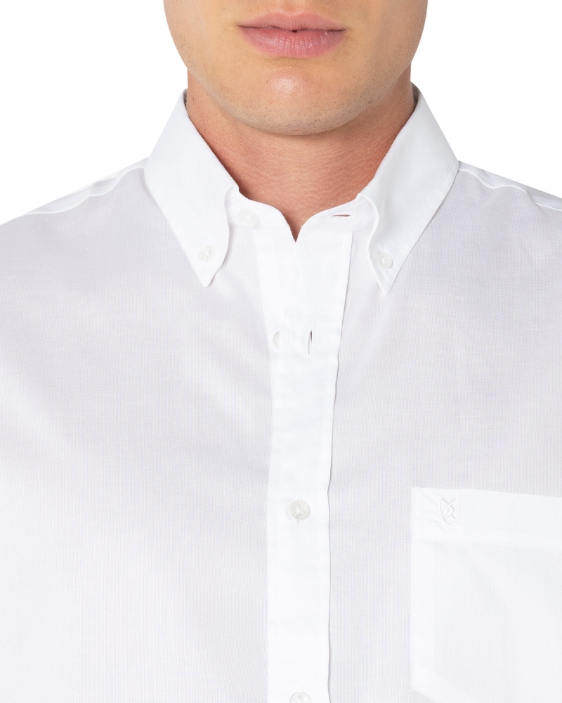 ΠΟΥΚΑΜΙΣΟ FIL A FIL REGULAR FIT WHITE