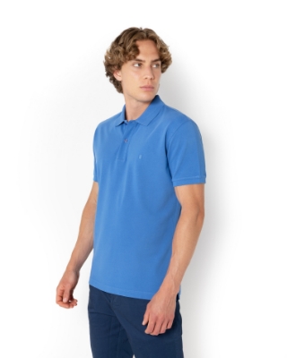 ΜΠΛΕ POLO PIQUE DELAVE REGULAR FIT thumb