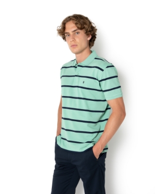 POLO PIQUE REGULAR FIT ΡΙΓΕΣ ΠΡΑΣΙΝΟ thumb