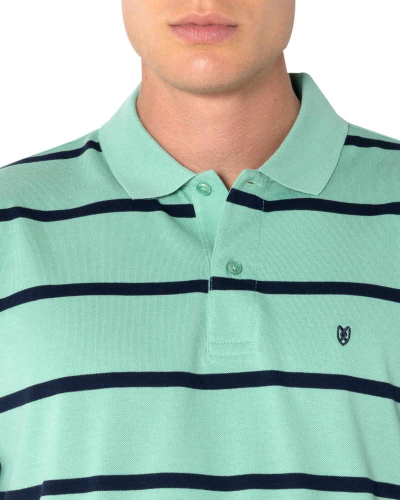 POLO PIQUE REGULAR FIT ΡΙΓΕΣ ΠΡΑΣΙΝΟ