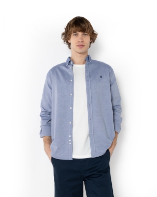 ΠΟΥΚΑΜΙΣΟ OXFORD REGULAR ΓΑΛΑΖΙΟ thumb