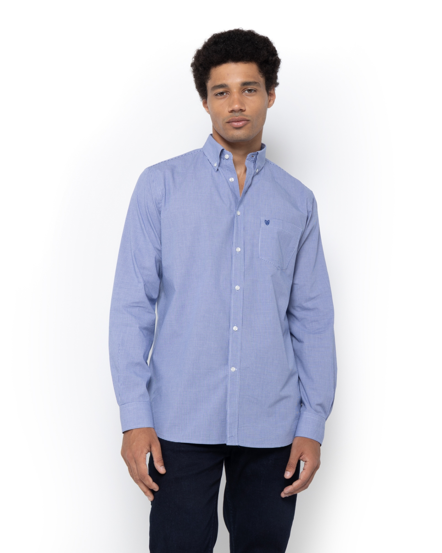 ΠΟΥΚΑΜΙΣΟ ΠΟΠΛΙΝΑ REGULAR FIT ΜΠΛΕ