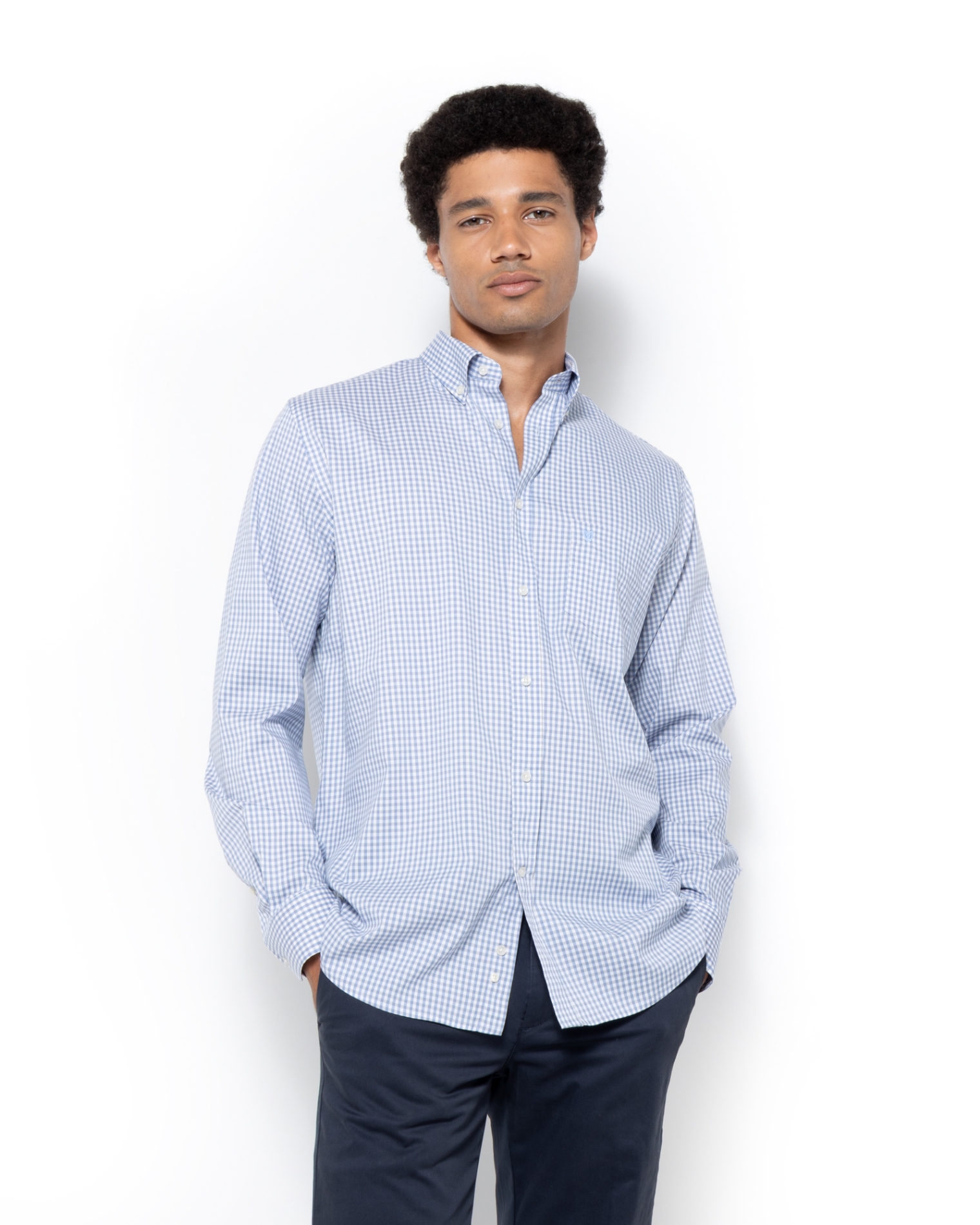 ΠΟΥΚΑΜΙΣΟ TWILL REGULAR LIGHT BLUE