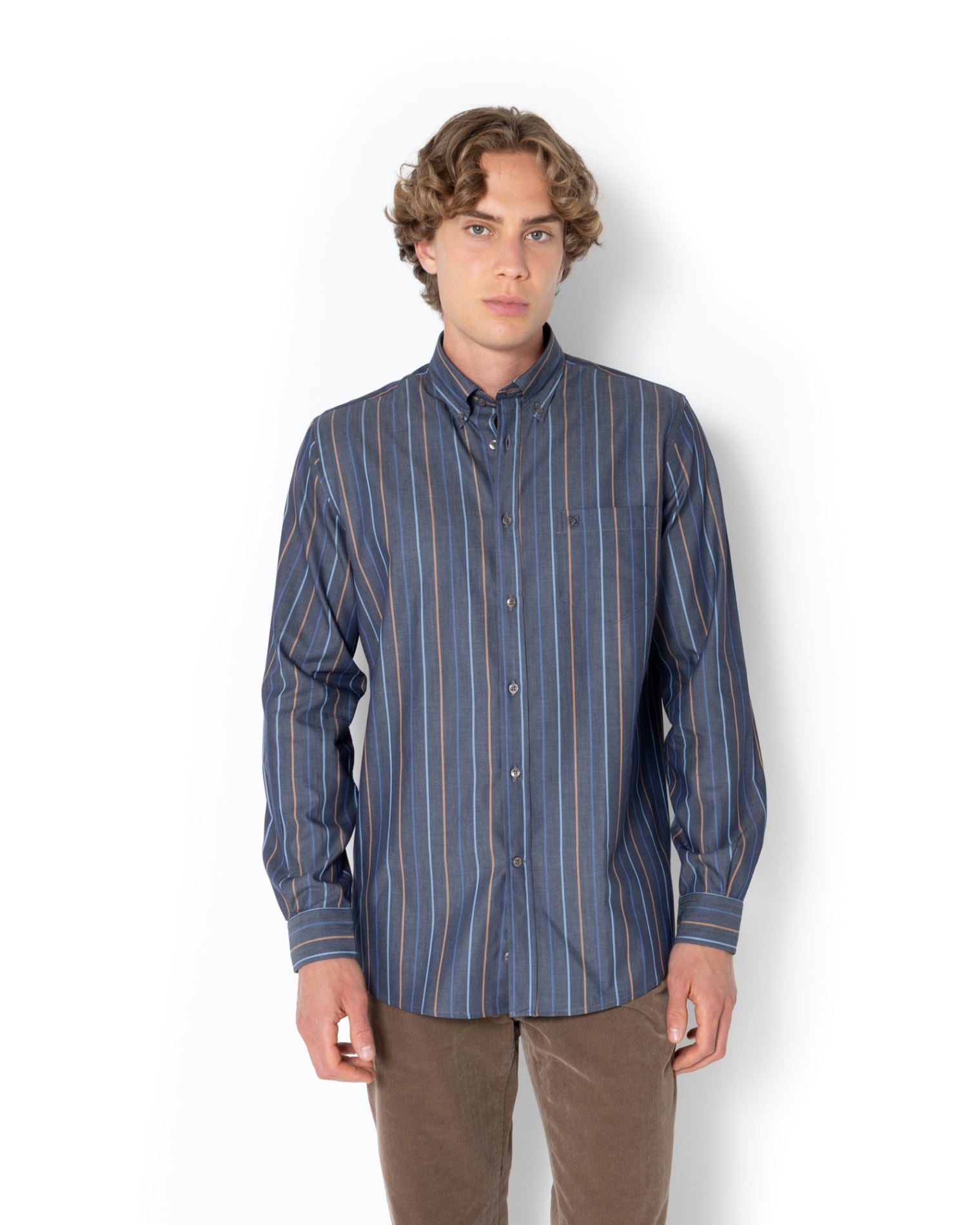 ΠΟΥΚΑΜΙΣΟ DOBBY ΡΙΓΕΣ REGULAR 