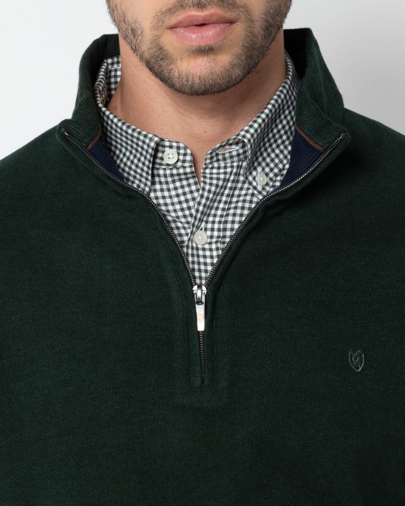 ΦΟΥΤΕΡ ΒΑΜΒΑΚΕΡΟ HALF ZIP ΠΡΑΣΙΝΟ