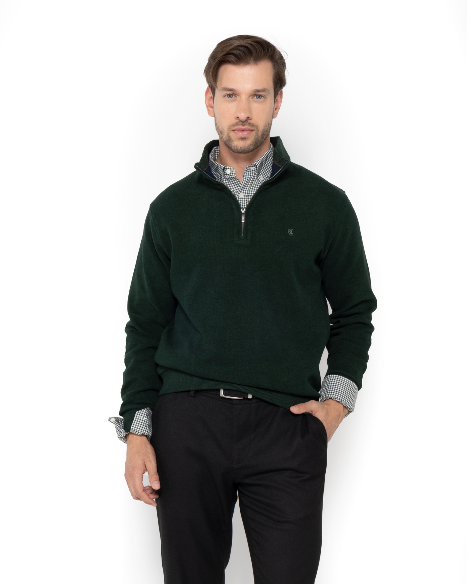 ΦΟΥΤΕΡ ΒΑΜΒΑΚΕΡΟ HALF ZIP ΠΡΑΣΙΝΟ