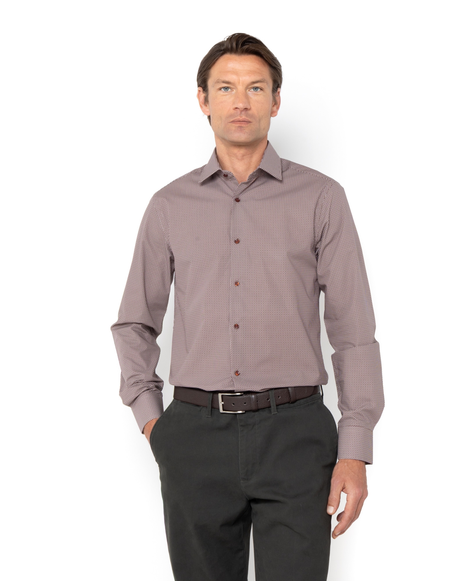 ΑΝΔΡΙΚΟ ΠΟΥΚΑΜΙΣΟ, DIGITAL PRINT, ΠΟΠΛΙΝΑ, SLIM FIT