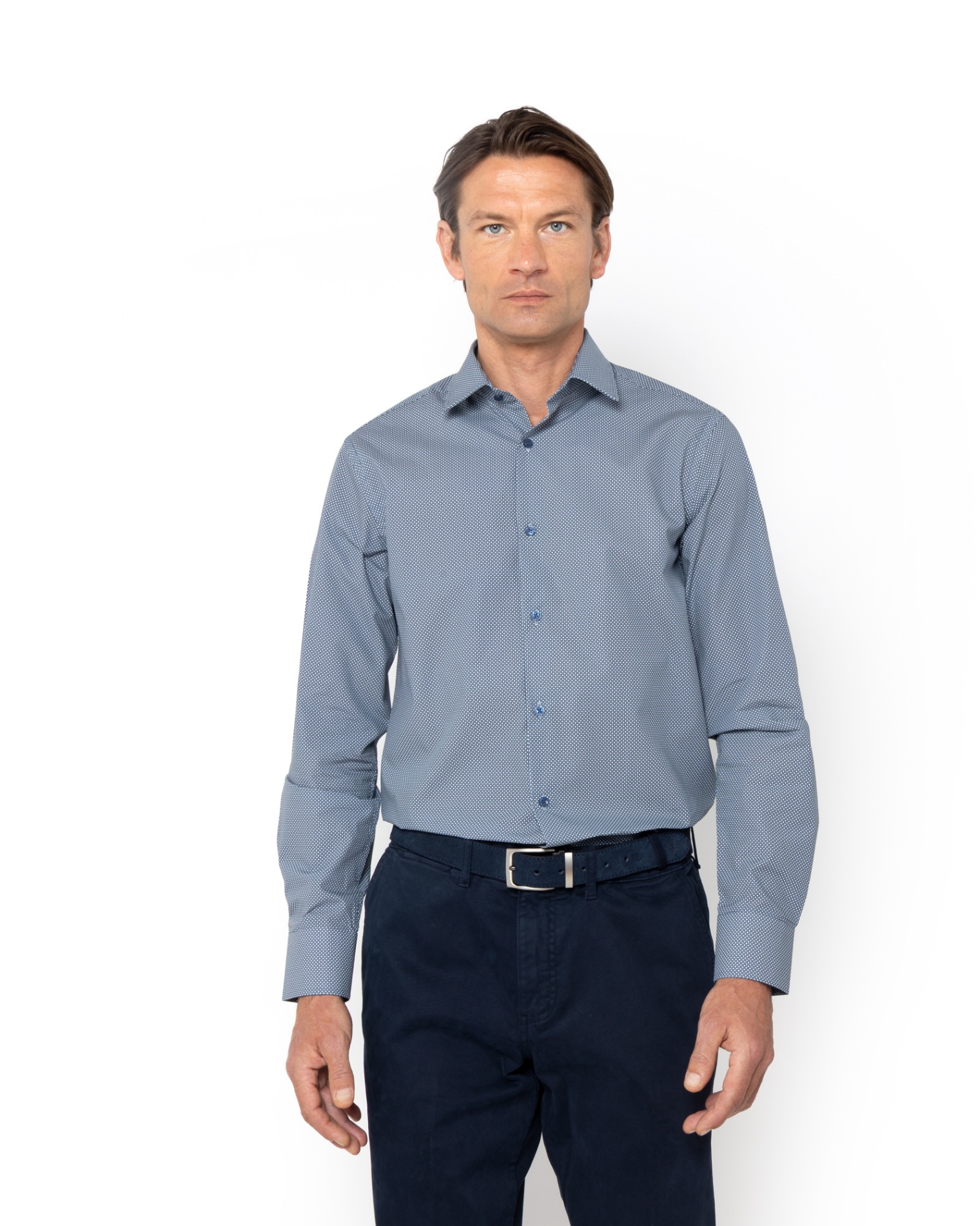 	ΑΝΔΡΙΚΟ ΠΟΥΚΑΜΙΣΟ, DIGITAL PRINT, ΠΟΠΛΙΝΑ, SLIM FIT