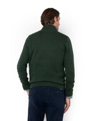 ΑΝΔΡΙΚΟ ΠΛΕΚΤΟ ΒΑΜΒΑΚΕΡΟ HALF-ZIP ΠΡΑΣΙΝΟ thumb