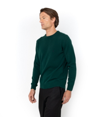 	ΑΝΔΡΙΚΟ ΠΛΕΚΤΟ LAMBSWOOL ΛΑΙΜΟΚΟΨΗ REGULAR FIT ΣΚΟΥΡΟ ΠΡΑΣΙΝΟ thumb