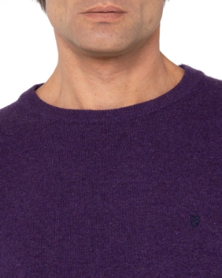 ΑΝΔΡΙΚΟ ΠΛΕΚΤΟ LAMBSWOOL ΛΑΙΜΟΚΟΨΗ REGULAR FIT ΜΟΒ thumb