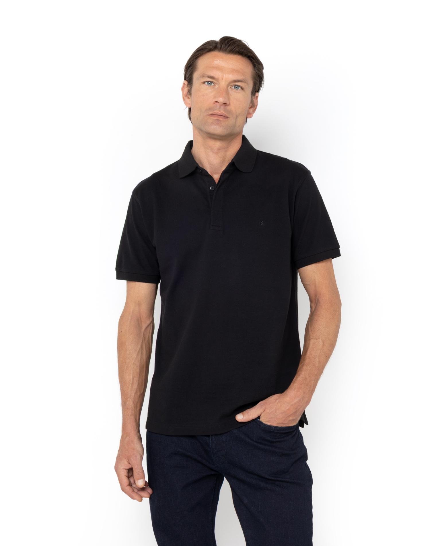 LEGACY ΠΟΛΟPIQUE REGULAR FIT ΜΑΥΡΟ