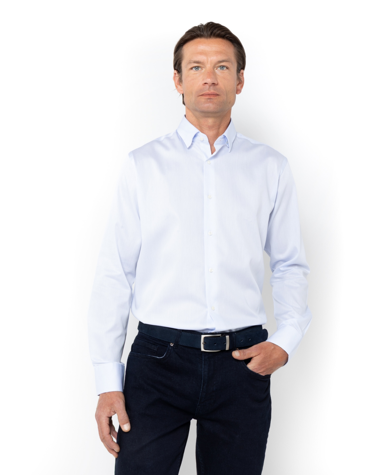 ΑΝΔΡΙΚΟ THE LEGACY ΠΟΥΚΑΜΙΣΟ PIQUE CUSTOM FIT  ΑΝΟΙΧΤΟ ΓΑΛΑΖΙΟ