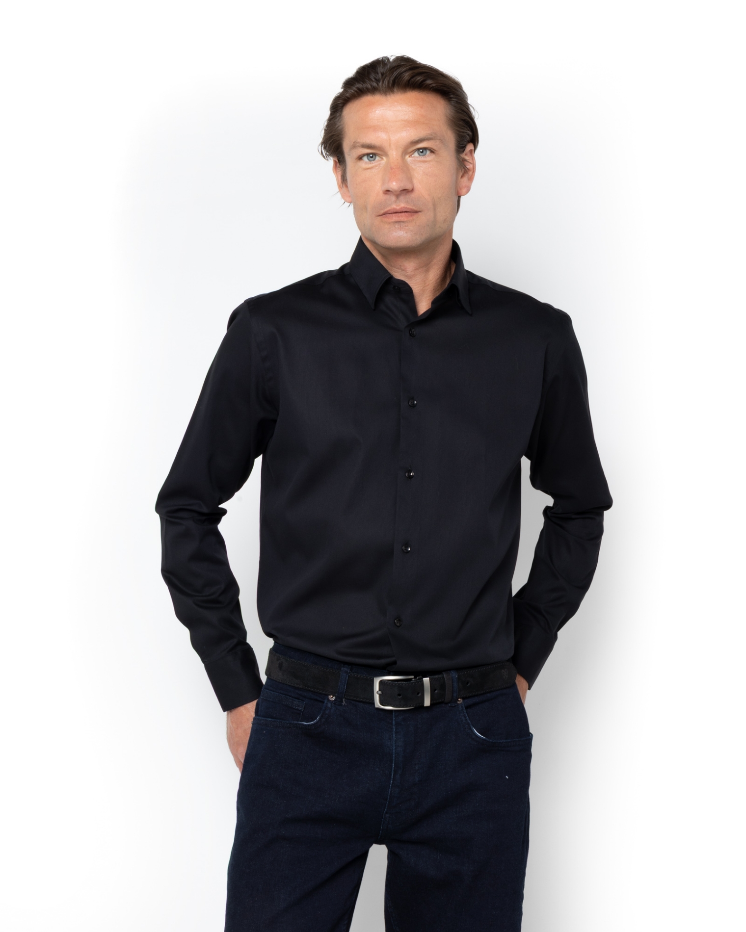 ΑΝΔΡΙΚΟ THE LEGACY ΠΟΥΚΑΜΙΣΟ PIQUE CUSTOM FIT ΜΑΥΡΟ