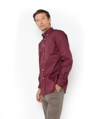 ΑΝΔΡΙΚΟ ΠΟΥΚΑΜΙΣΟ ΚΑΠΑΡΤΙΝΑ REGULAR FIT ΜΠΟΡΝΤΟ thumb